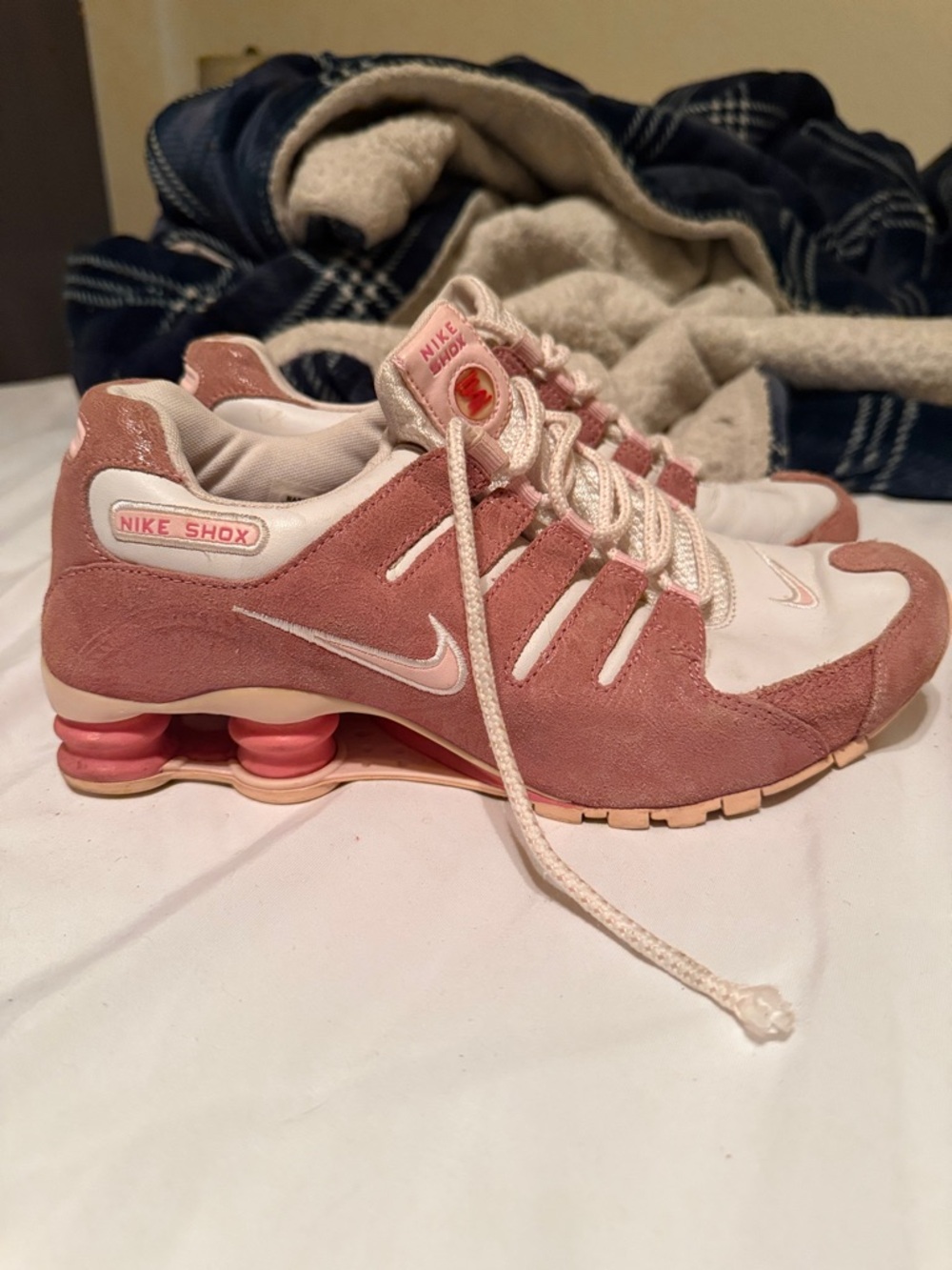 Women’s Nike Shox Pink Suede Running Sneakers size 11